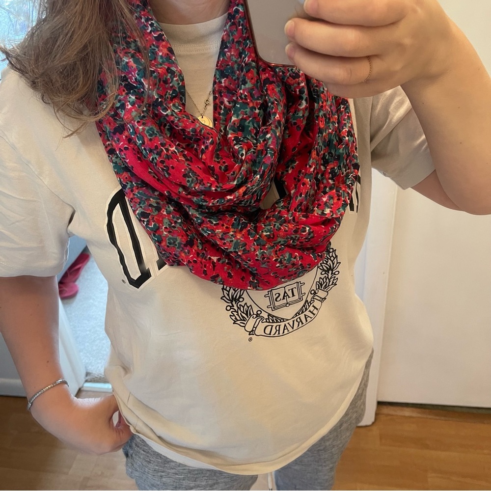 Floral Print Infinity Scarf